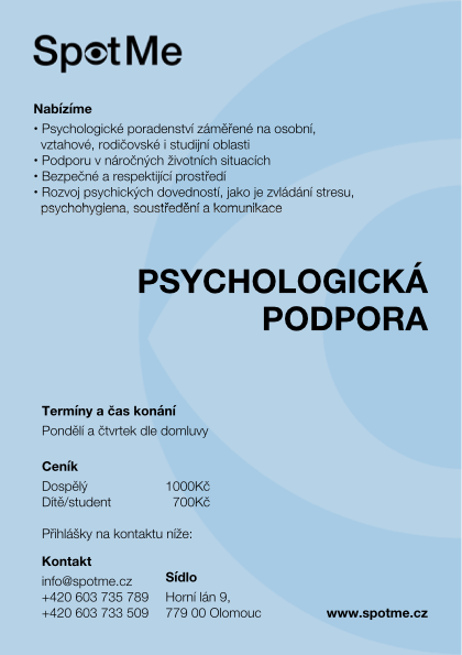 Máme volné termíny Psychologa