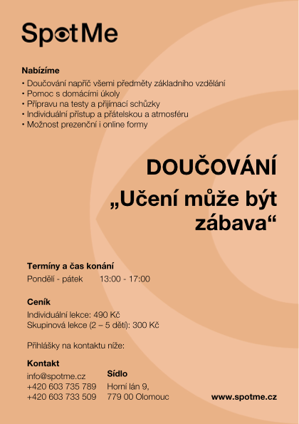 Doučování – pomůžeme vašemu dítěti