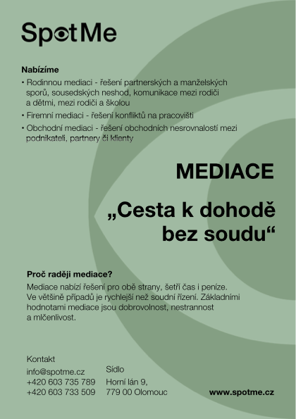 Mediace – řešení sporů bez soudu