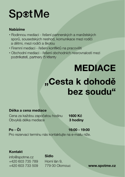 Ceník mediace