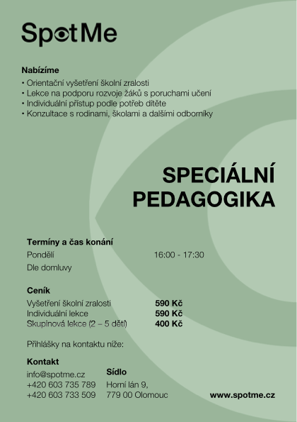 Speciální pedagogika – podpora pro děti se speciálními potřebami